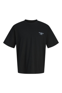 Jack and Jones JORSANREMO BACK TEE SS CREW NECK SN black