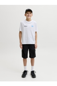 Jack and Jones boys JCOCLUB BACK IMAGERY TEE SS CN JNR bright white