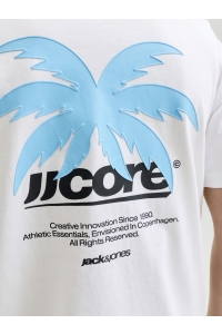 Jack and Jones boys JCOCLUB BACK IMAGERY TEE SS CN JNR bright white