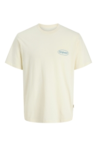 Jack and Jones boys JORRIVIERA VINTAGE POSTER BACK TEE : antique white