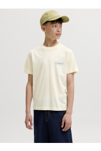 Jack and Jones boys JORRIVIERA VINTAGE POSTER BACK TEE : antique white