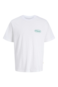 Jack and Jones boys JORRIVIERA VINTAGE POSTER BACK TEE : bright white