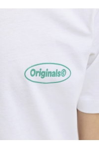 Jack and Jones boys JORRIVIERA VINTAGE POSTER BACK TEE : bright white