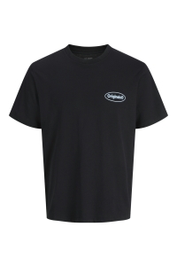 Jack and Jones boys JORRIVIERA VINTAGE POSTER BACK TEE : black