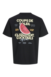 Jack and Jones boys JORRIVIERA VINTAGE POSTER BACK TEE : black