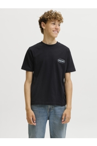 Jack and Jones boys JORRIVIERA VINTAGE POSTER BACK TEE : black