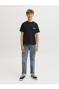 Jack and Jones boys JORRIVIERA VINTAGE POSTER BACK TEE : black