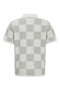 Jack and Jones boys JCOSOLANA KNIT CHECKERBOARD POLO S : vapor blue