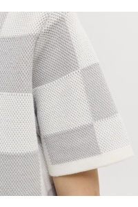 Jack and Jones boys JCOSOLANA KNIT CHECKERBOARD POLO S : vapor blue