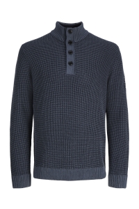 Jack and Jones JJELIAS KNIT HIGH NECK navy blazer/turbulence