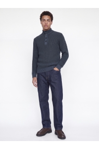 Jack and Jones JJELIAS KNIT HIGH NECK navy blazer/turbulence