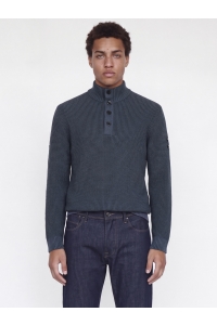 Jack and Jones JJELIAS KNIT HIGH NECK navy blazer/turbulence