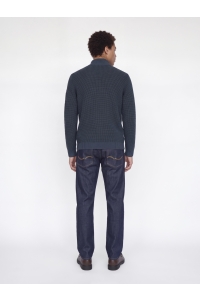 Jack and Jones JJELIAS KNIT HIGH NECK navy blazer/turbulence
