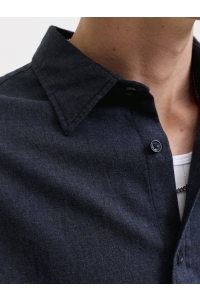 JJEFIELD MELANGE SHIRT LS SN navy blazer