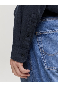 JJEFIELD MELANGE SHIRT LS SN navy blazer