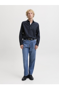 JJEFIELD MELANGE SHIRT LS SN navy blazer