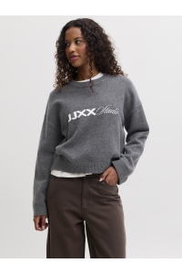 Jack and Jones JXNORREBRO CREW NECK KNIT dark grey melange