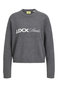 Jack and Jones JXNORREBRO CREW NECK KNIT dark grey melange