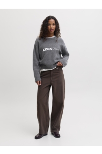 Jack and Jones JXNORREBRO CREW NECK KNIT dark grey melange