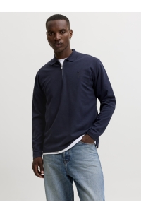 Jack and Jones JPRBLAETHAN LS ZIP POLO night sky