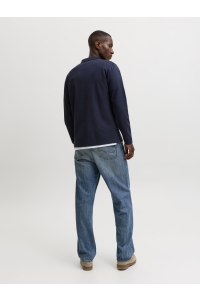 Jack and Jones JPRBLAETHAN LS ZIP POLO night sky