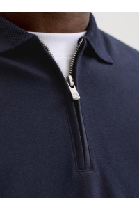 Jack and Jones JPRBLAETHAN LS ZIP POLO night sky