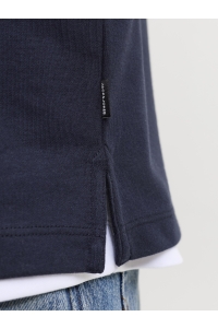 Jack and Jones JPRBLAETHAN LS ZIP POLO night sky