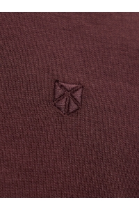 Jack and Jones JPRBLAETHAN LS ZIP POLO bitter chocolate