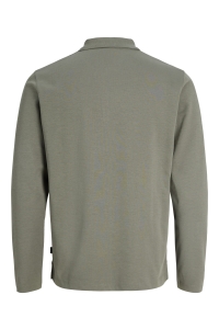 Jack and Jones JPRBLAETHAN LS ZIP POLO smokey olive