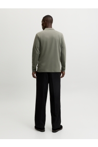 Jack and Jones JPRBLAETHAN LS ZIP POLO smokey olive