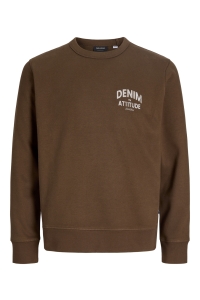 JJEDOVER GRAPHIC SWEAT CREW SN cocoa