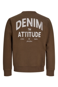 JJEDOVER GRAPHIC SWEAT CREW SN cocoa