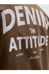 JJEDOVER GRAPHIC SWEAT CREW SN cocoa