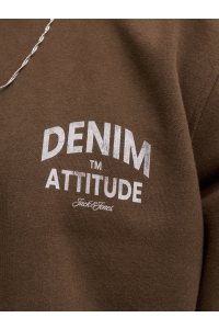 JJEDOVER GRAPHIC SWEAT CREW SN cocoa