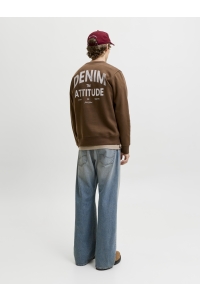 JJEDOVER GRAPHIC SWEAT CREW SN cocoa