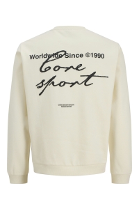 Jack and Jones JCODUST SCRIPT SWEAT CREW NECK sweet corn