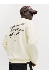 Jack and Jones JCODUST SCRIPT SWEAT CREW NECK sweet corn