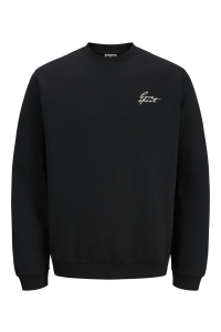 Jack and Jones JCODUST SCRIPT SWEAT CREW NECK black