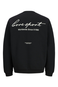 Jack and Jones JCODUST SCRIPT SWEAT CREW NECK black