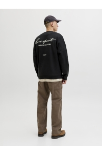 Jack and Jones JCODUST SCRIPT SWEAT CREW NECK black