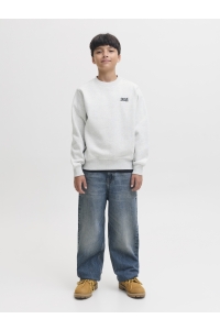 Jack and Jones boys JJECOLTON SWEAT CREW NECK SN JNR white melange