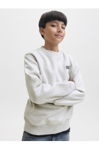 Jack and Jones boys JJECOLTON SWEAT CREW NECK SN JNR white melange