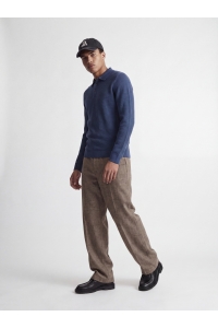 Jack and Jones JPRBLURILEY KNIT POLO LS insignia blue/twist