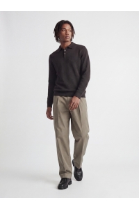 Jack and Jones JPRBLURILEY KNIT POLO LS ganache/twist