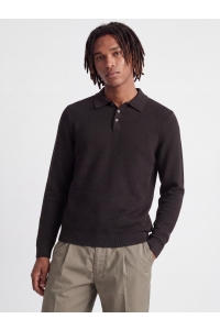 Jack and Jones JPRBLURILEY KNIT POLO LS ganache/twist