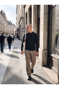 Jack and Jones JPRBLURILEY KNIT POLO LS scarab/twist