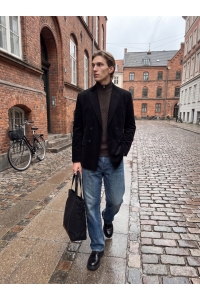 Jack and Jones JPRBLUCALLUM CABLE KNIT HALF ZIP ganache/melange