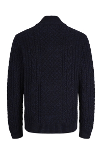 Jack and Jones JPRBLUCALLUM CABLE KNIT HALF ZIP insignia blue/twist