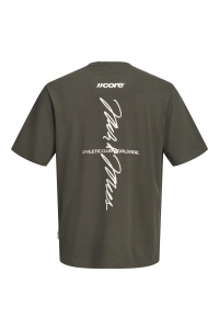 Jack and Jones JCOCLUB BACK SCRIPT TEE SS CREW NEC: peat