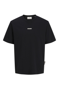 Jack and Jones JCOCLUB BACK SCRIPT TEE SS CREW NEC: black